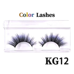 Custom Logo Handmade 10Mm 15Mm 16Mm 3D Fluffy Faux Mink Eyelashes 0.07Mm Thickness Natural Thin Lash Band Volumes Colorful
