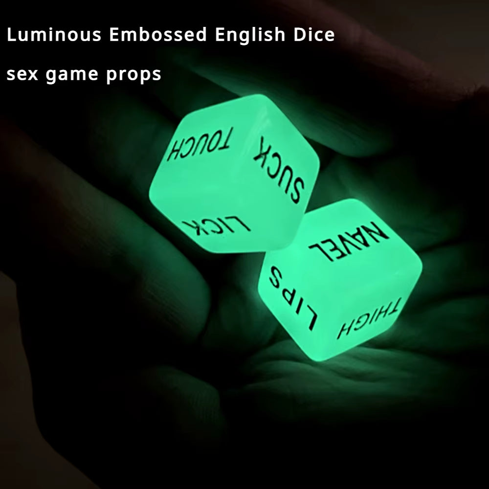 Luminous Engraved  Dice Fun Cube Dice Game Suitable