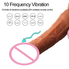 Dildo Vibrator Remote Control Heating Thrusting Dildo Vibrator