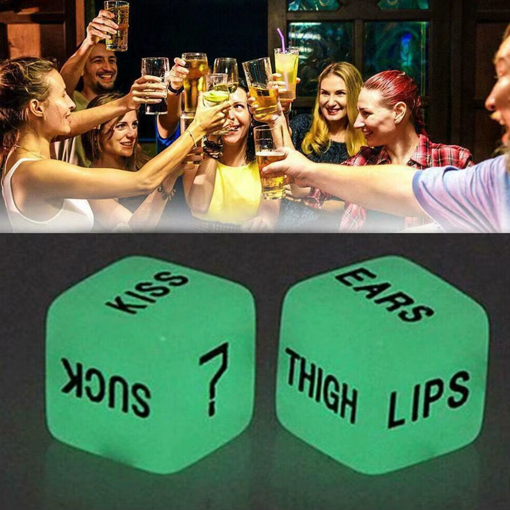 Luminous Engraved  Dice Fun Cube Dice Game Suitable