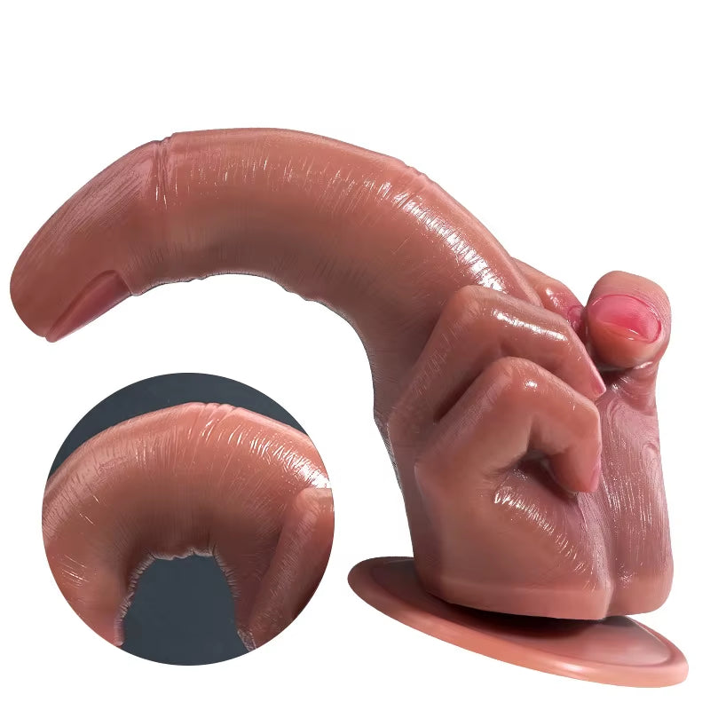 Huge Soft Silicone Dick Dildo Middle Finger Spoof Big Suction Cup Anal Plug Gay Artificial Penis Dildos Product Category