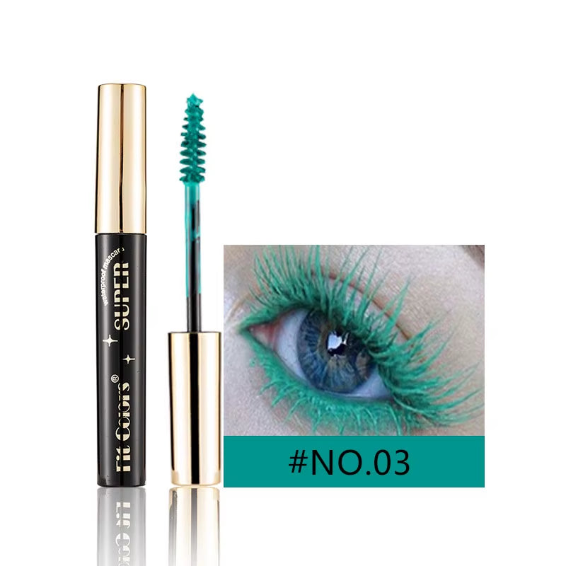 Waterproof 5D Silk Fiber for Mascara with 14 Colors 3D Lash Color Eyelash Extension Thick Lengthening Eye Lashes Cosmetic