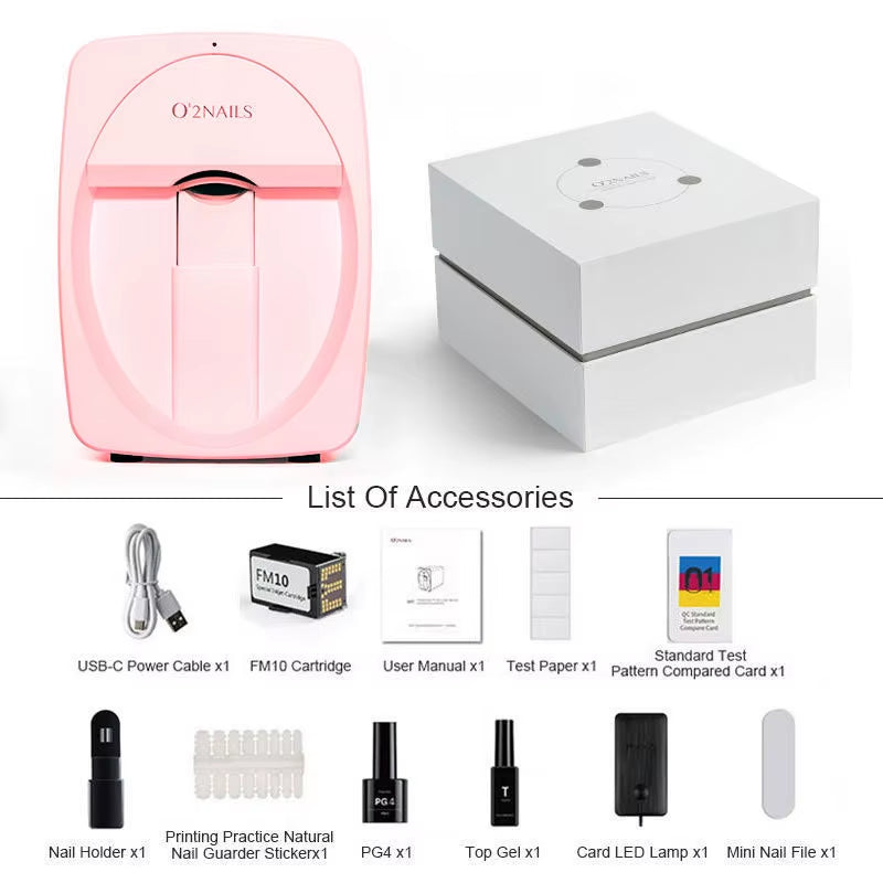 Portable 3D Smart Mobile Nails Polish Printer Machine Digital DIY Finger Machine Nails and Flower Printer Nail Printer