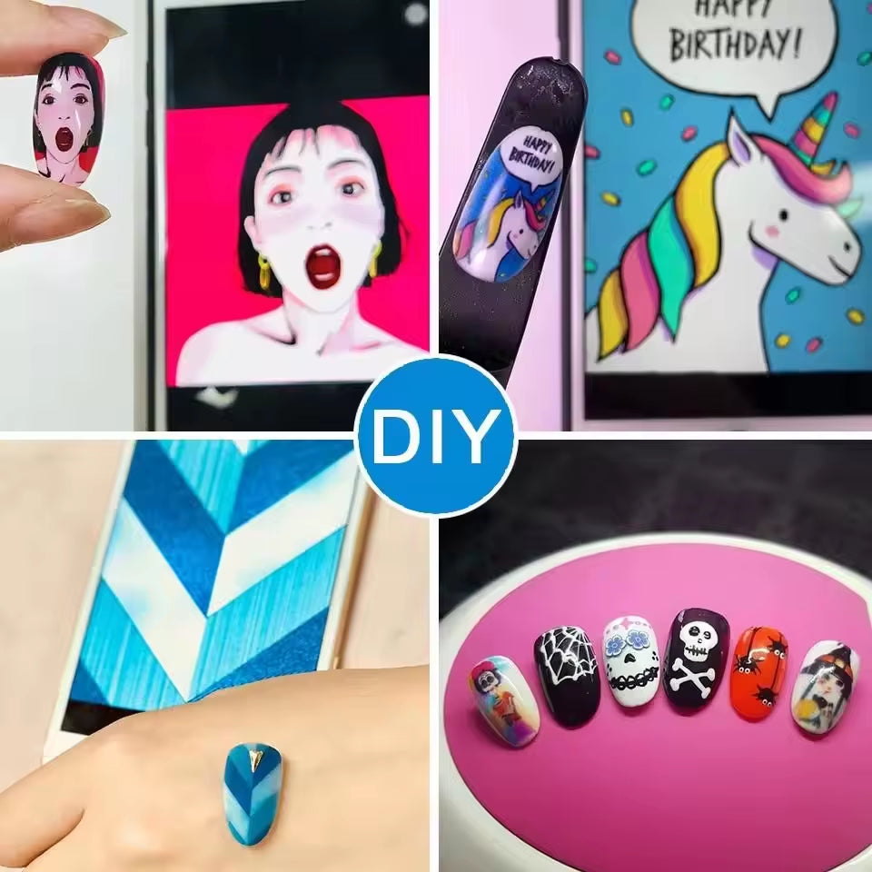 Portable 3D Digital Finger Printing Wifi Intelligent Machine Auto Electric Art Painting Print O2 Nail Art Printer