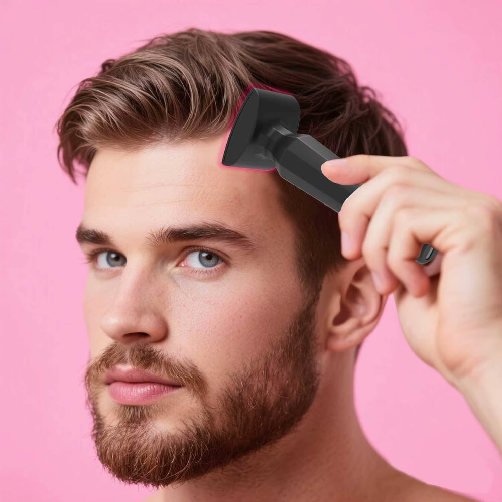 4-in-1 Electric Scalp Massager with Red Light Therapy, EMS Vibration, and Microcurrent Derma Stamp for Enhanced Hair Growth