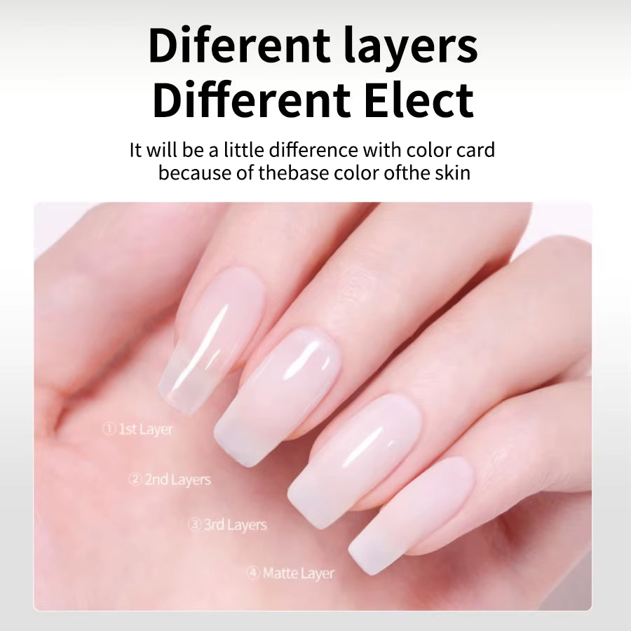 R S Nail Custom Logo High-Quality Self-Leveling Gel Nail Polish - Long-Lasting Non-Yellowing Ice Pink Shade