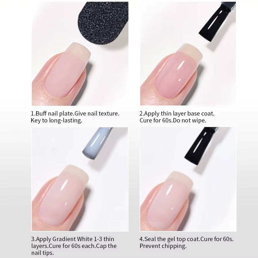 R S Nail Custom Logo High-Quality Self-Leveling Gel Nail Polish - Long-Lasting Non-Yellowing Ice Pink Shade